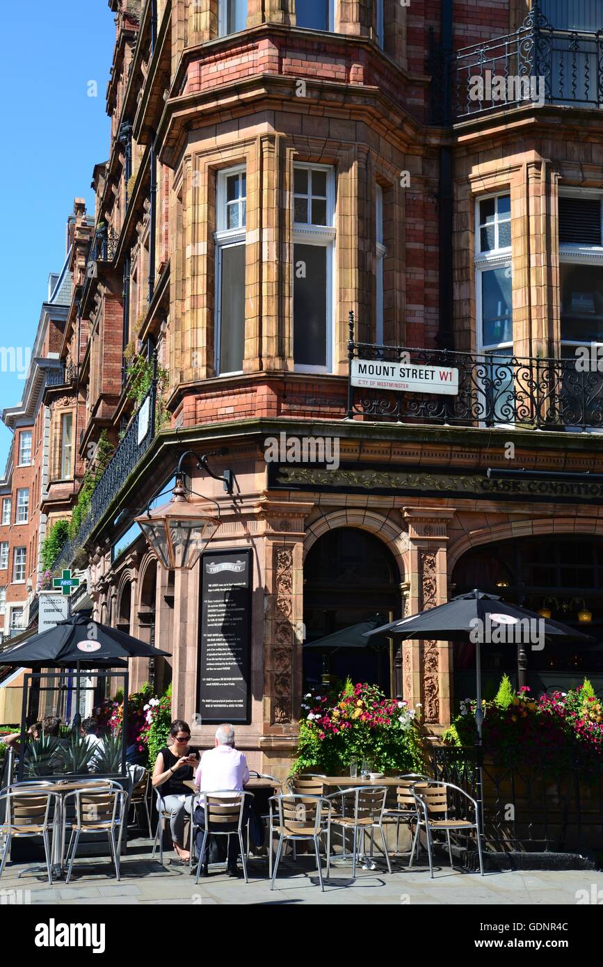 Audley pub, Mount Street, Mayfair, London, W1 Stock Photo Alamy