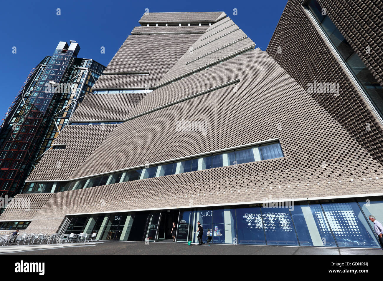 The Switch House a ten storey extension of the Tate Modern Art Gallery, London. Designed by Herzog & de Meuron, opened June 2016 Stock Photo