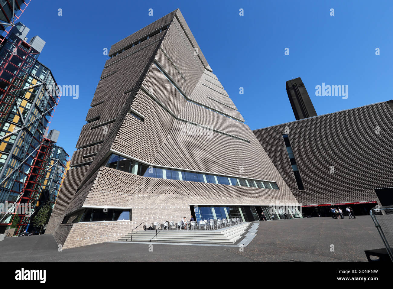 The Switch House a ten storey extension of the Tate Modern Art Gallery, London. Designed by Herzog & de Meuron, opened June 2016 Stock Photo