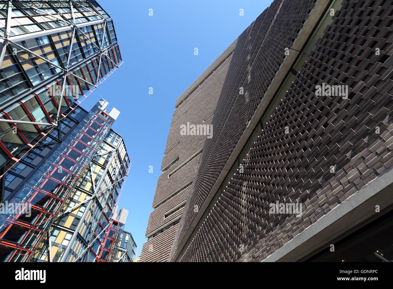 The Switch House a ten storey extension of the Tate Modern Art Gallery, London. Designed by Herzog & de Meuron, opened June 2016 Stock Photo
