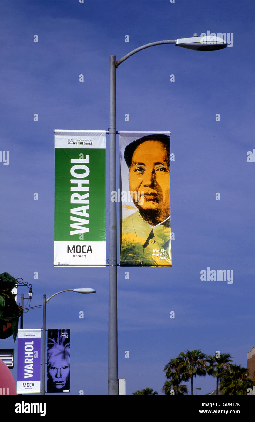 Banners Promoting Art Exhibition Of Andy Warhol At The Moca Museum