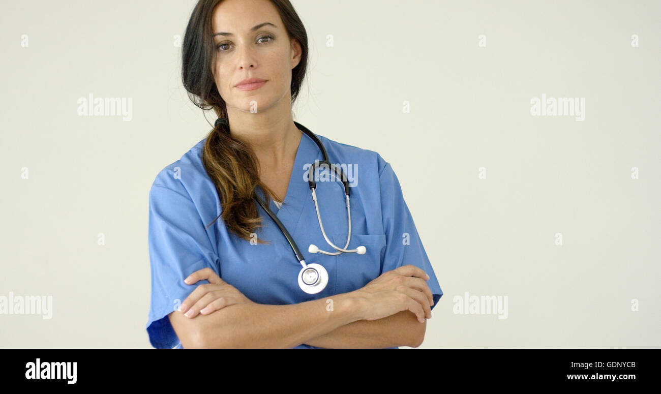 Middle aged woman crosses arms hi-res stock photography and images - Alamy