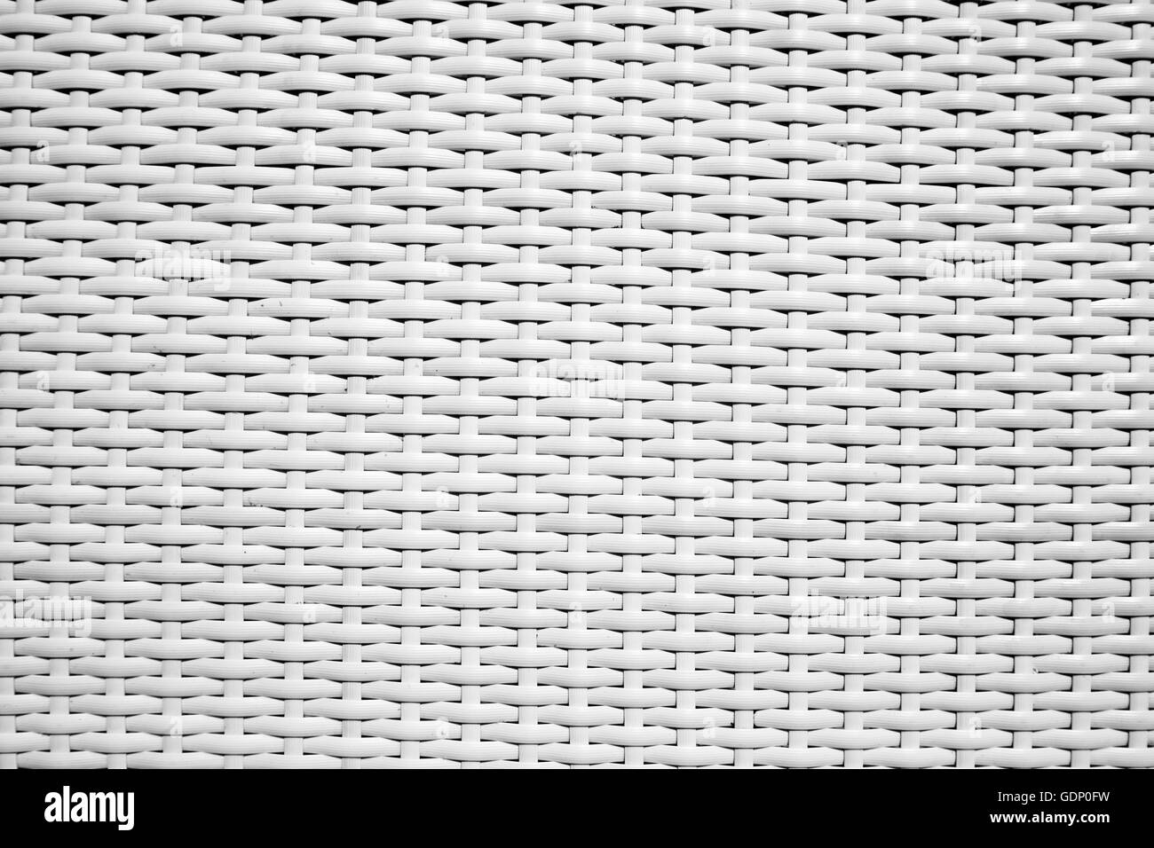 White rattan weave pattern texture background horizontal Stock Photo