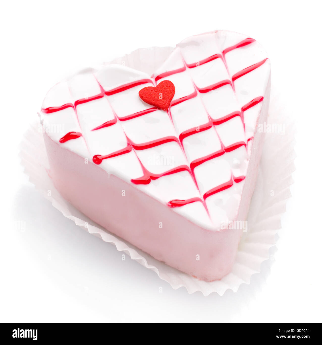 tasty delicious, sweet snack heart shaped on a white background Stock Photo