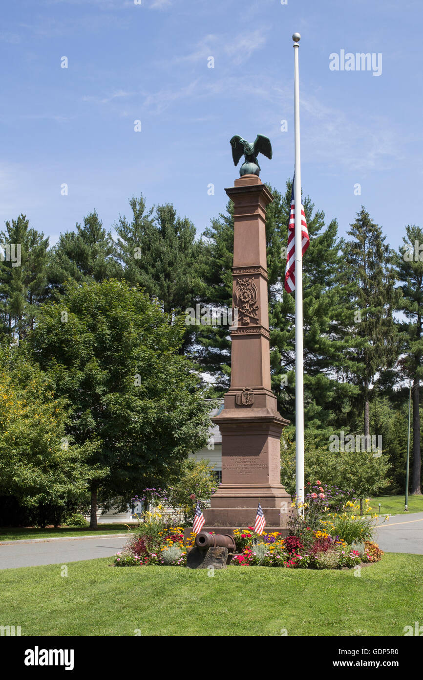 The Civil War Monument in Stockbridge, MA Stock Photo