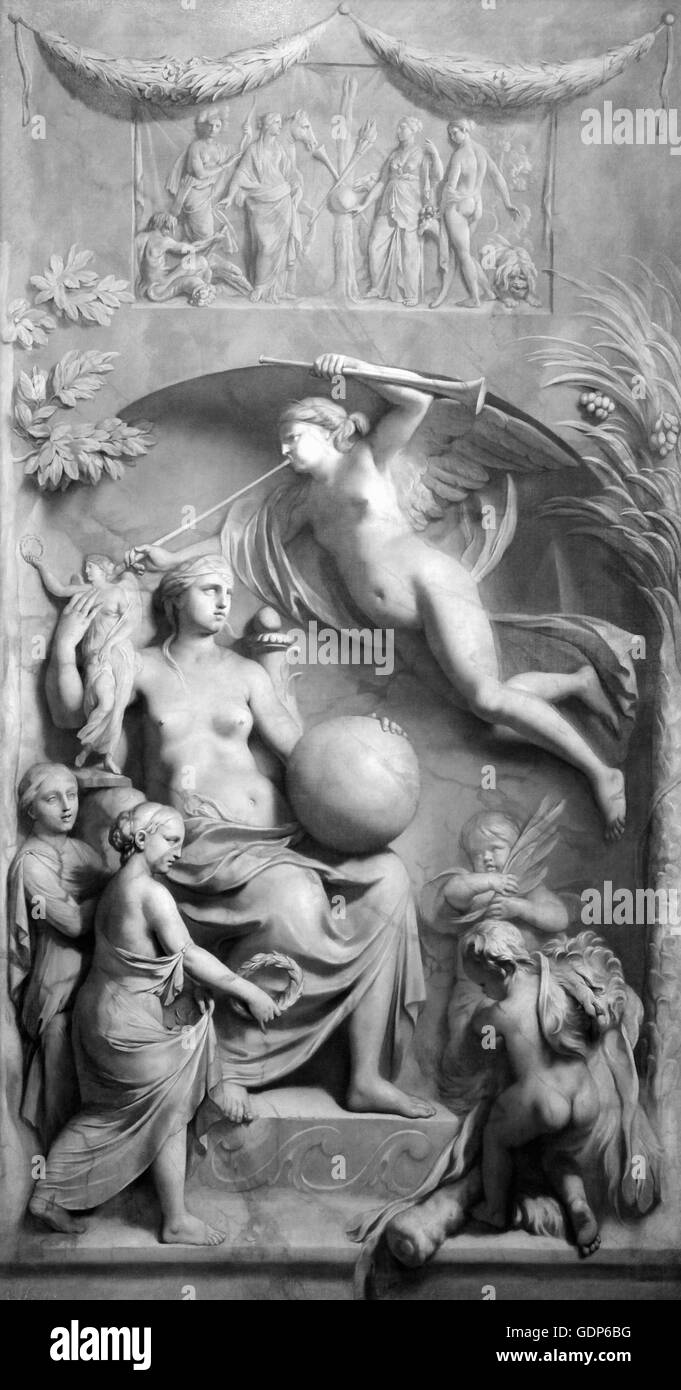 Allegory of Fame painting by Gerard de Lairesse 1641-1711 Stock Photo