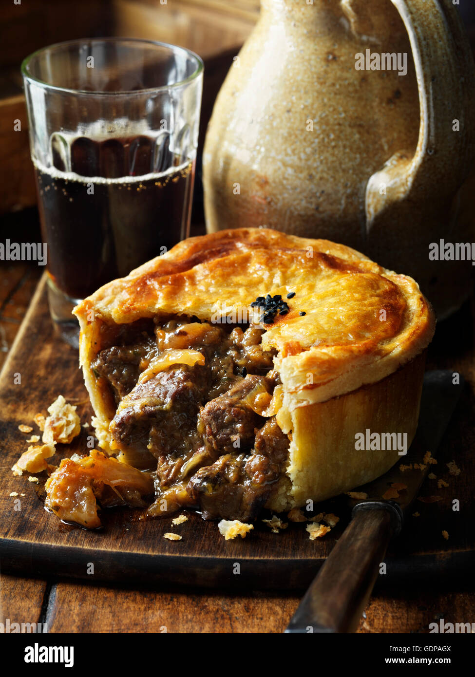 Steak and ale pie Stock Photo Alamy