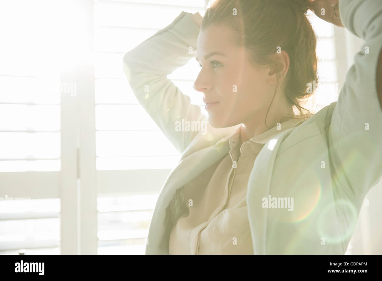 Hair styling getting ready hi-res stock photography and images - Alamy
