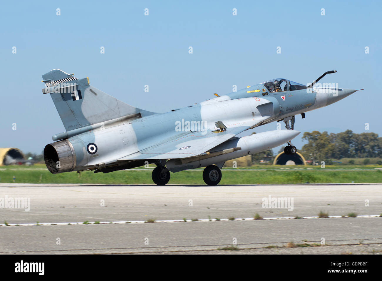 Hellenic Air Force Mirage 2000EG taking off from Andravida, Greece