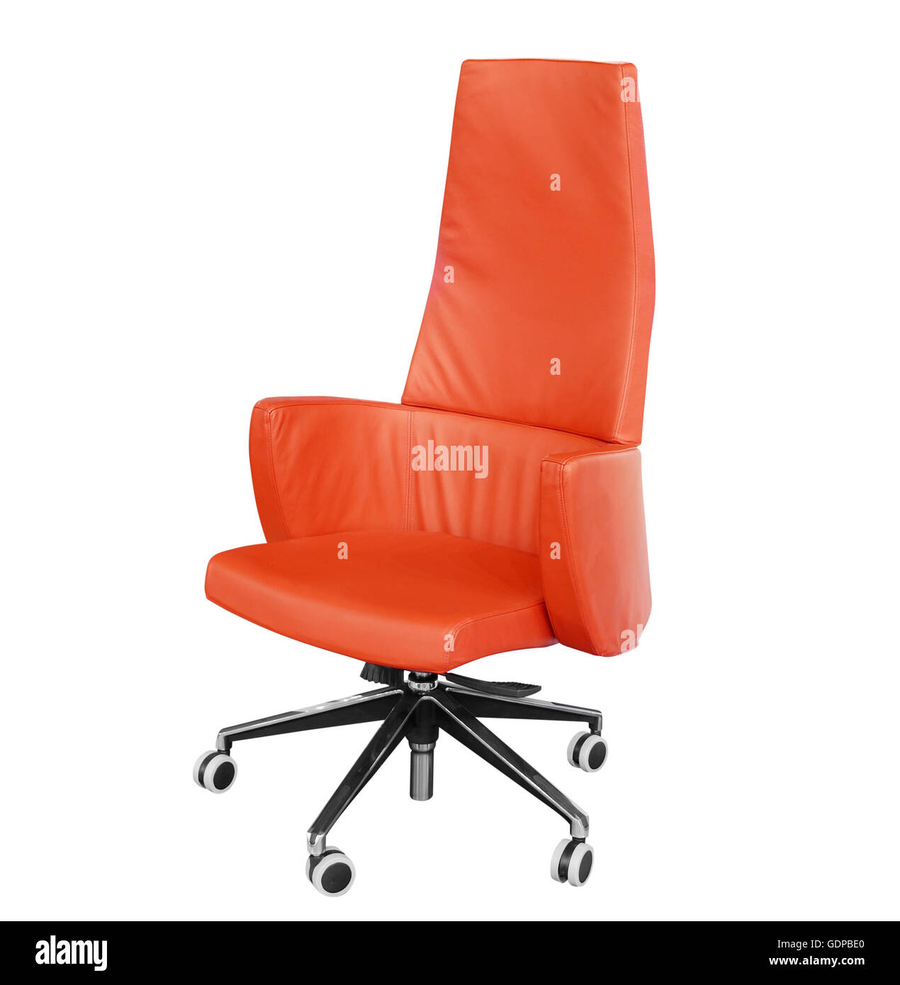 office leather red chair isolated Stock Photo Alamy