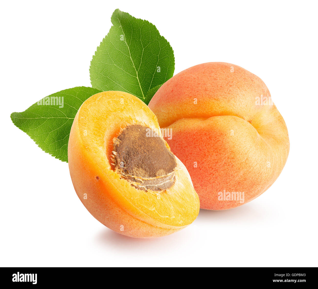apricots isolated on the white background Stock Photo - Alamy