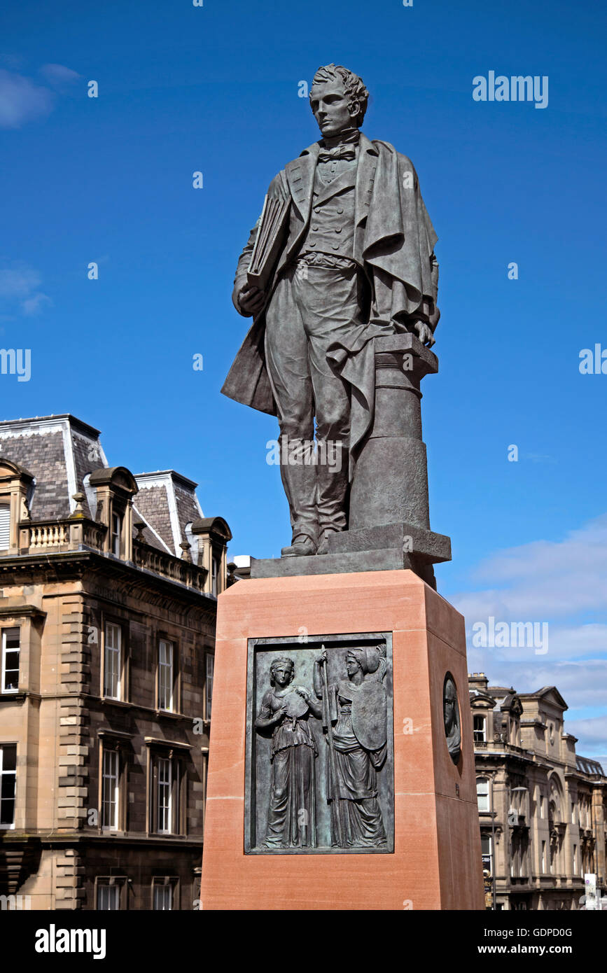 The statue of Scottish architect William Henry Playfair outside the Museum of Scotland in Chambers Street, Edinburgh. Stock Photo