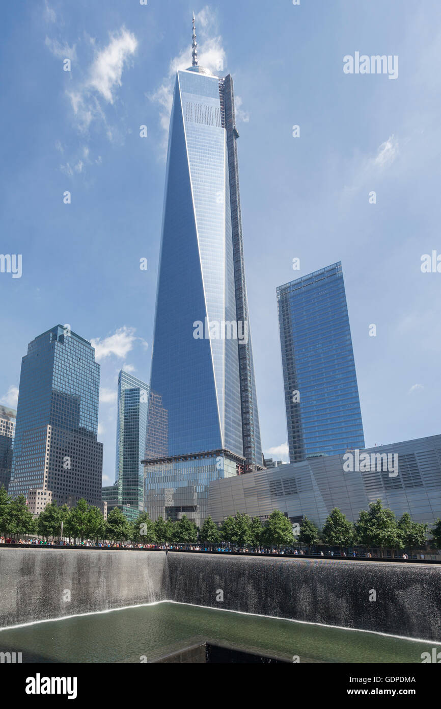 Freedom Tower 911 Memorial New York City Stock Photo