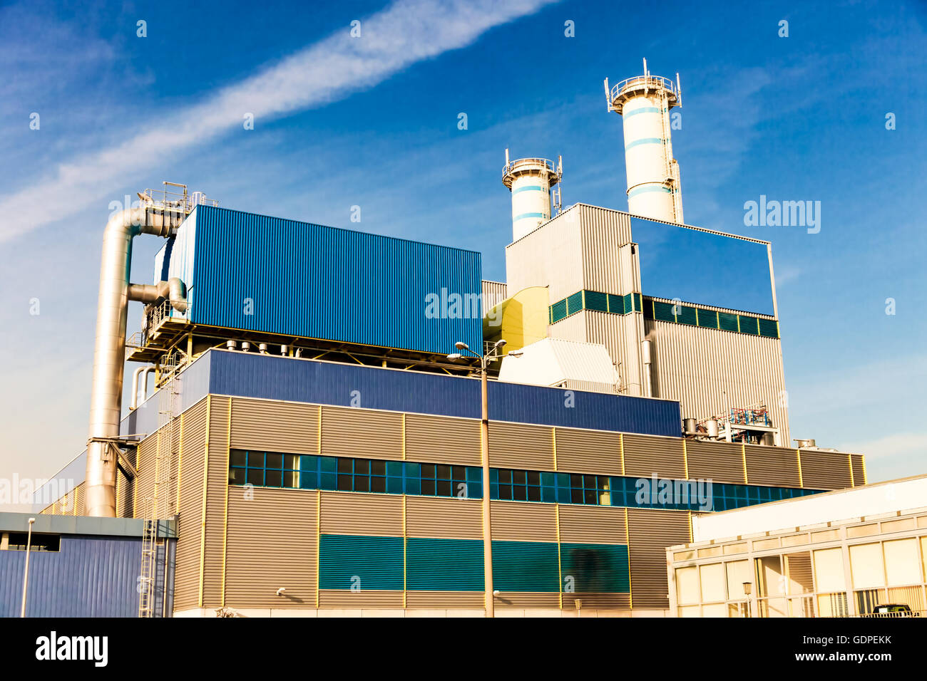 Industrial oil power building Stock Photo