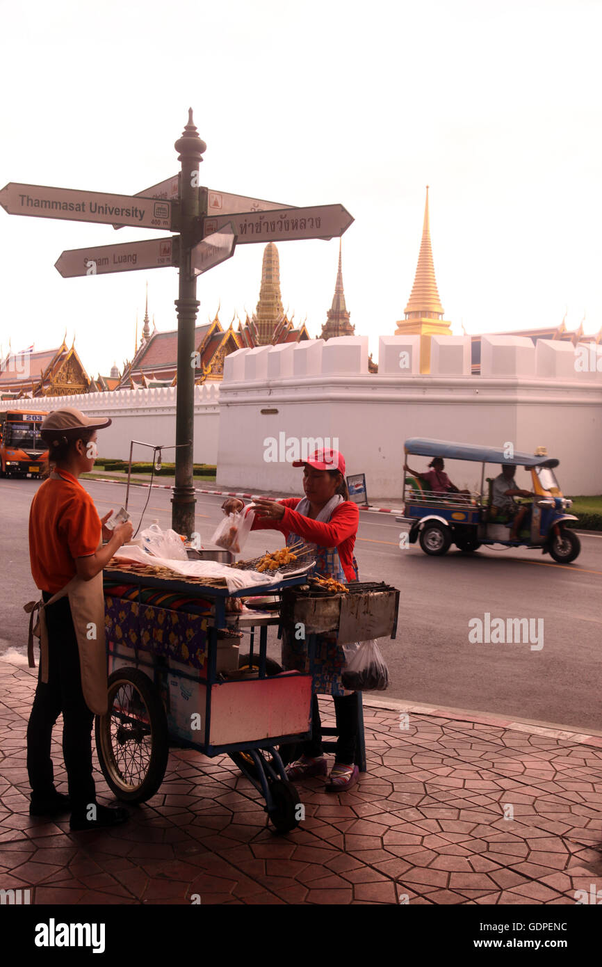 a fast foot and street food in Banglamphu in the city of Bangkok in Thailand in Southeastasia. Stock Photo