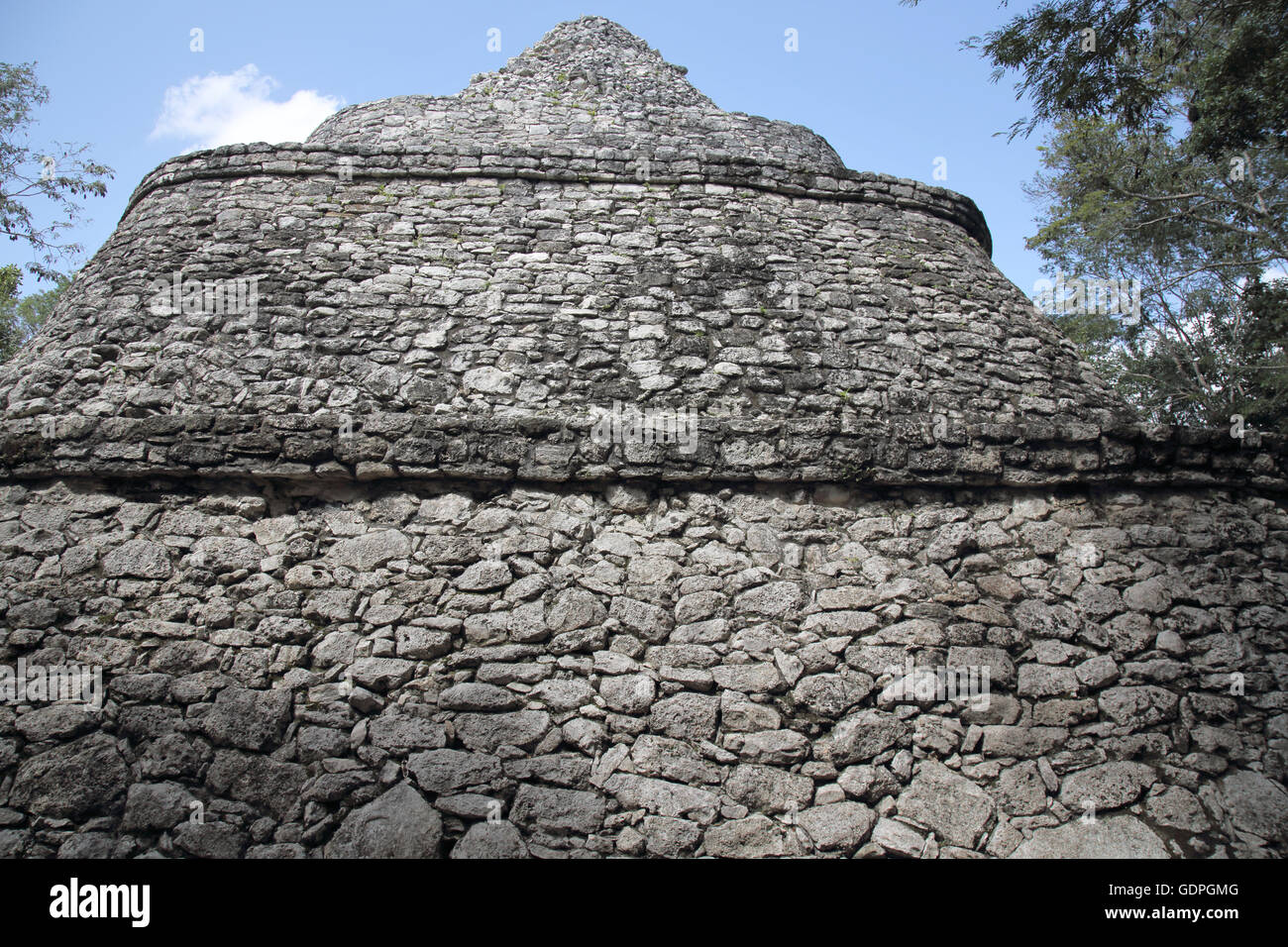 the ancient mayan archaeological site at coba mexico Stock Photo