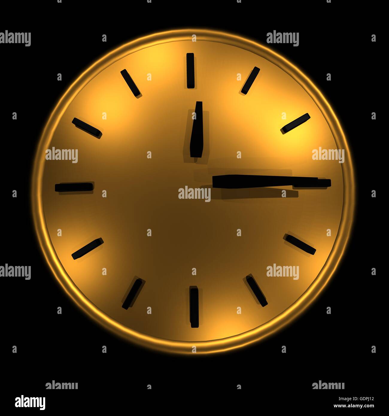 Gold dial on a black background 15 minutes 3D illustration 3D rendering  Stock Photo - Alamy