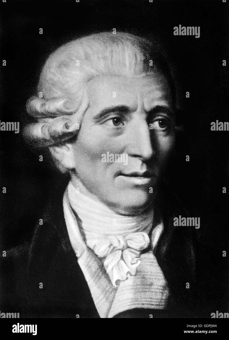 Joseph Haydn. Portrait of the Austrian composer, (Franz) Joseph Haydn (1732-1809). Stock Photo