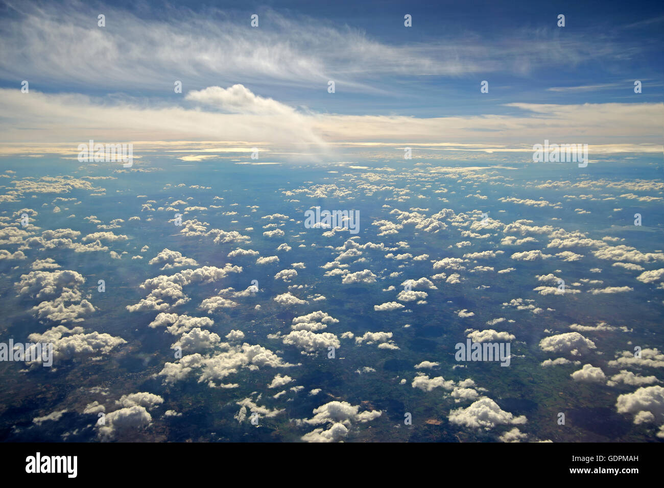 beautiful clouds view from the window of an airplane Stock Photo - Alamy
