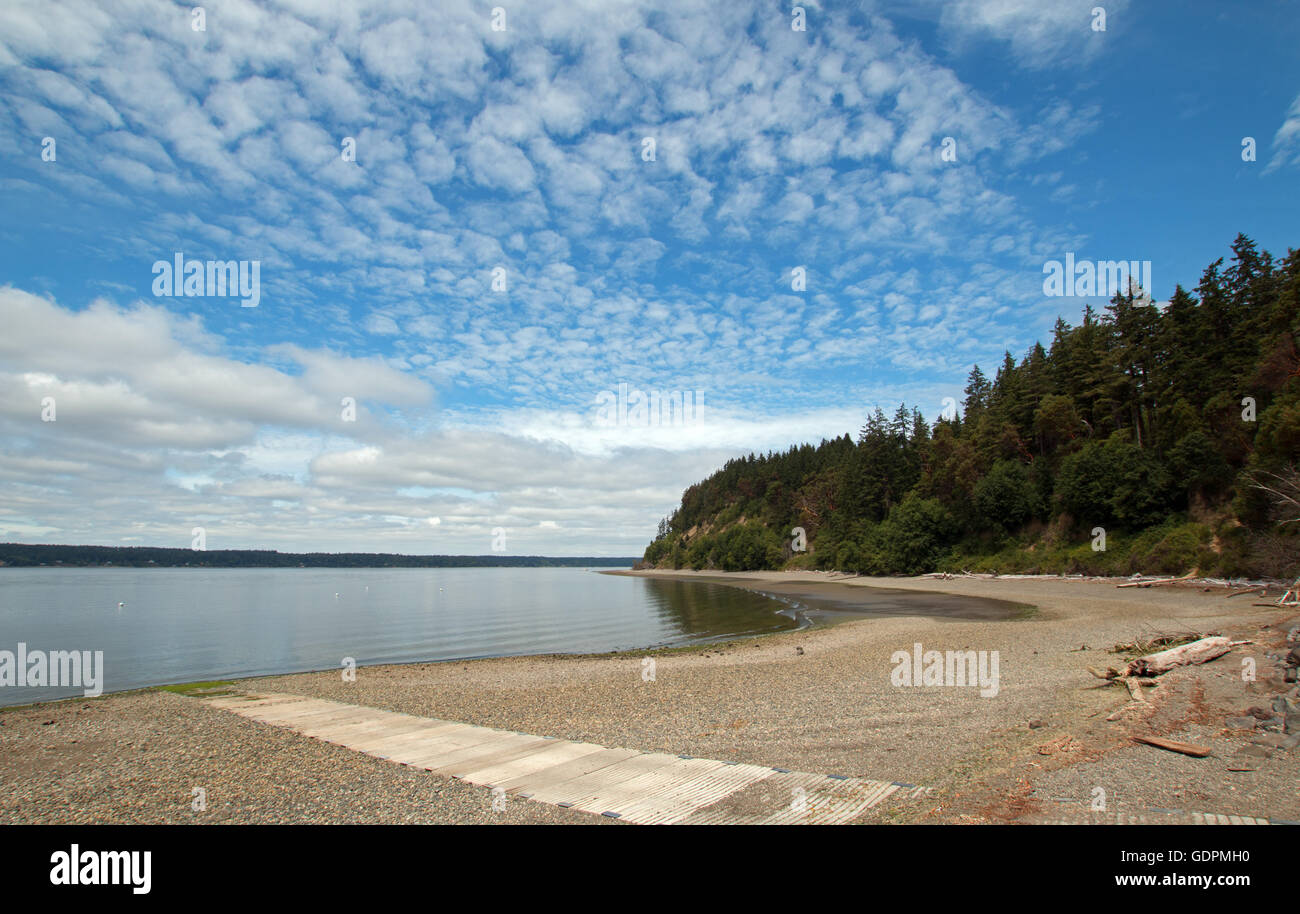 Joemma Beach State Park Boat Launch at low tide on the Puget Sound near