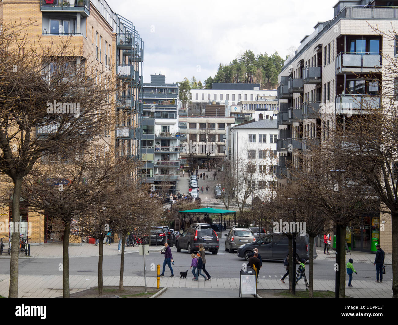 Sandvika, a suburb west of Oslo in Baerum municipality Stock Photo - Alamy