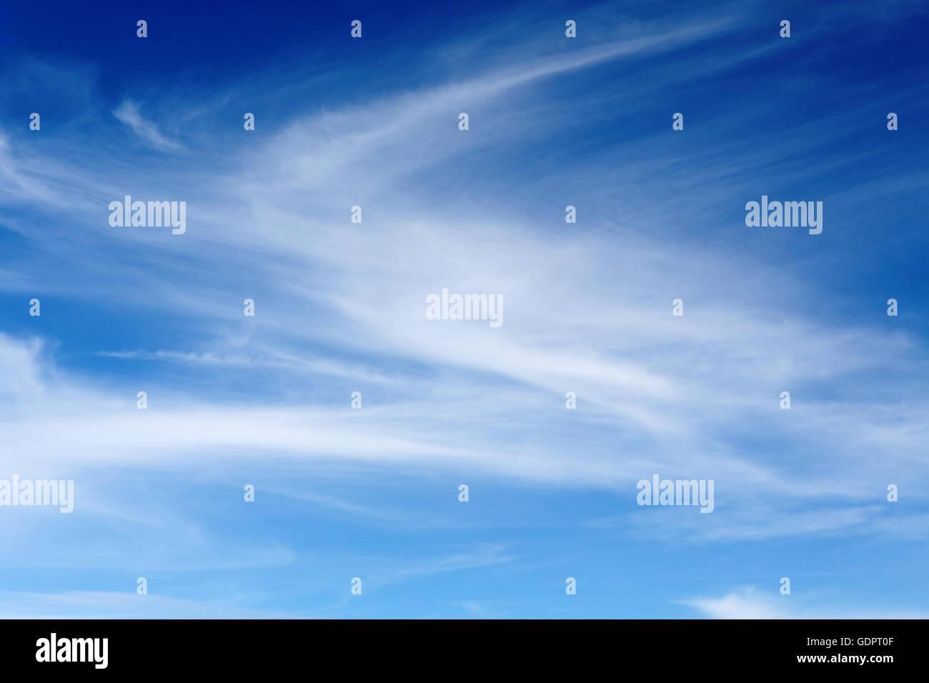 stratocumulus clouds and the dark blue sky Stock Photo
