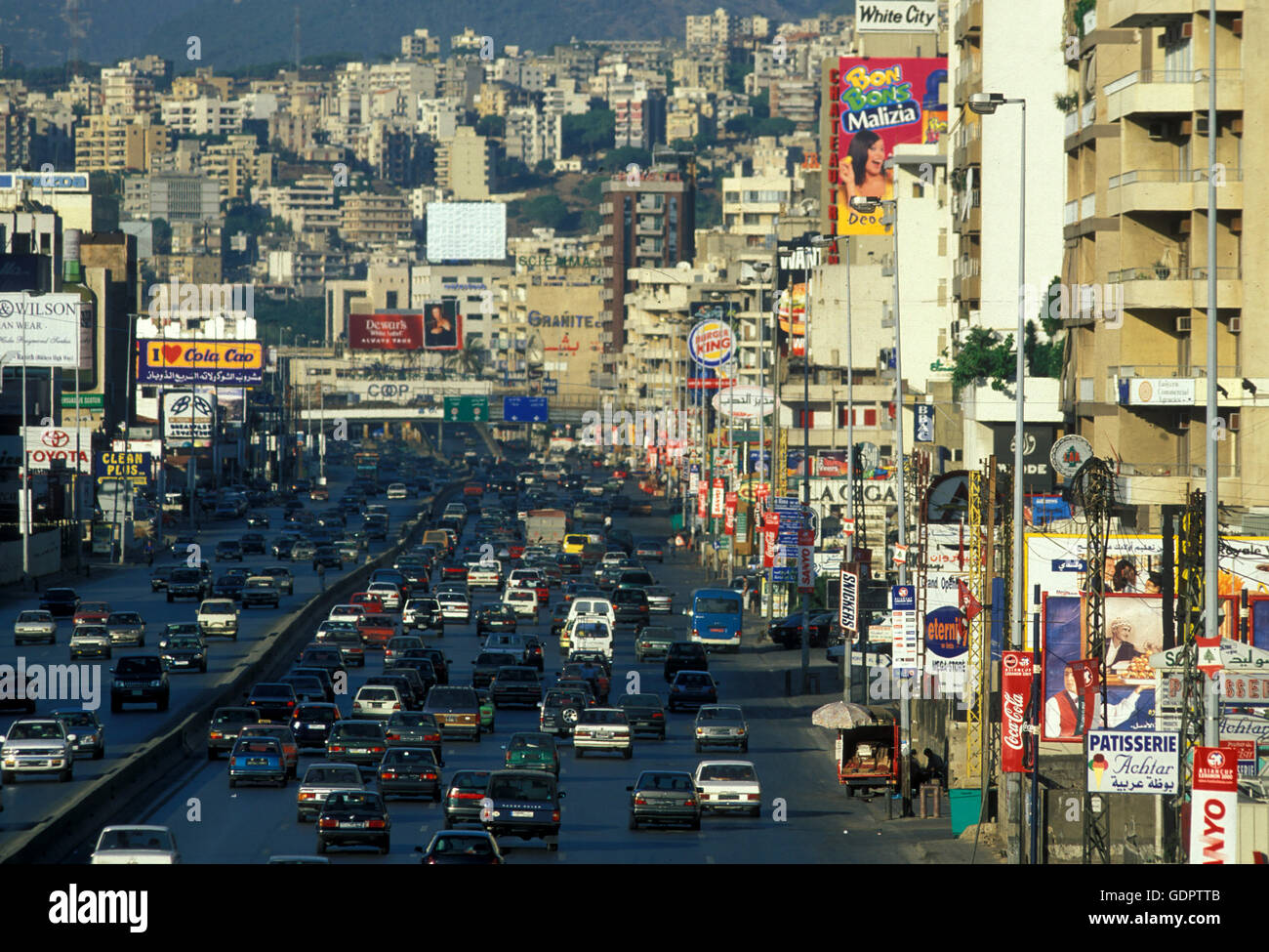 the old town of the city of Beirut in Lebanon in the middle east. Stock Photo