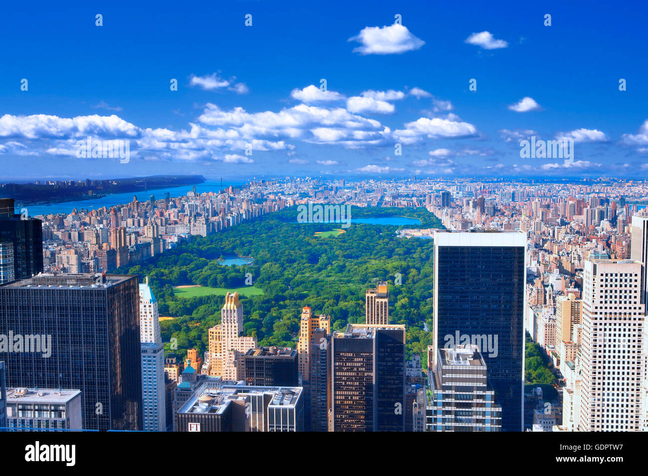 Central Park south in Manhattan, New York City Stock Photo