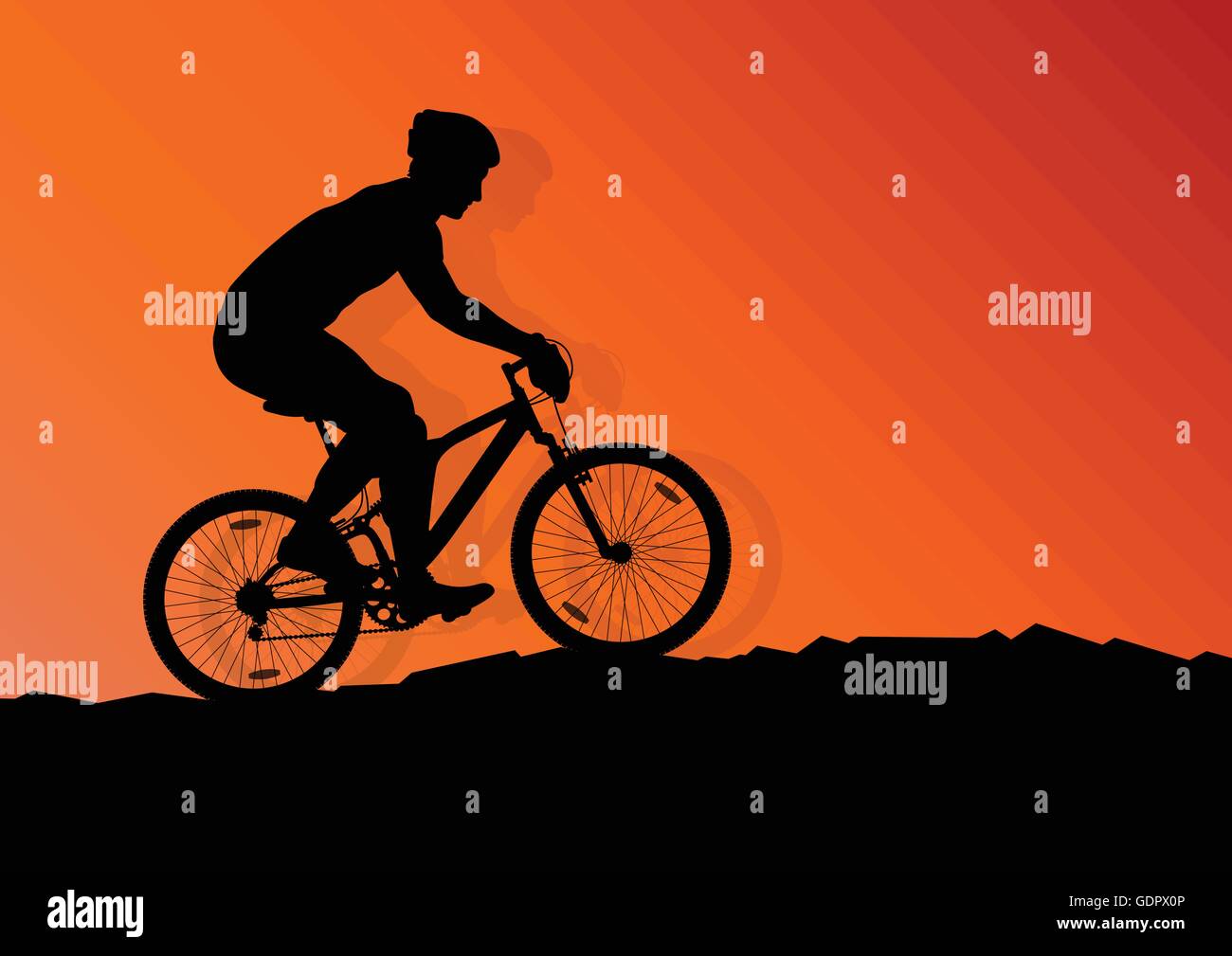 Active cyclist bicycle rider background illustration vector for poster ...