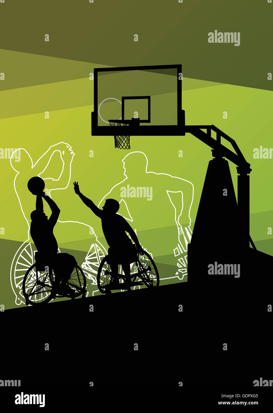 Wheelchair basketball silhouette hires stock photography and images
