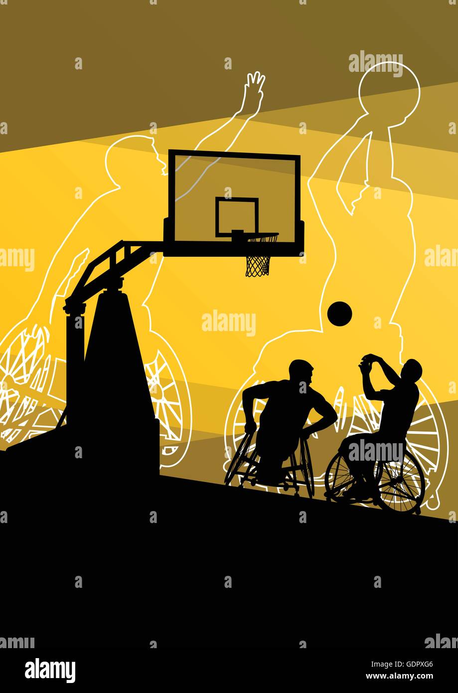Wheelchair basketball silhouette hires stock photography and images