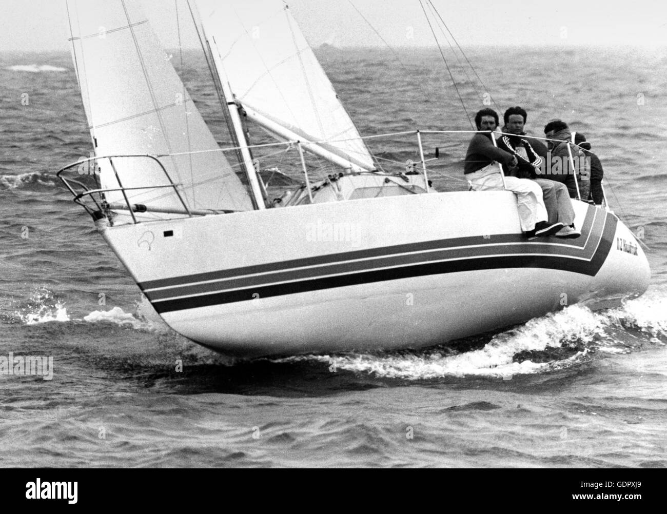 AJAX NEWS PHOTOS. 1979. SCHEVENINGEN, HOLLAND. - HALF TON WORLDS - WAVERIDER NZ COMPETEING AT SCHEVENINGEN IN THE WORLD CHAMPIONSHIPS. PHOTO:JONATHAN EASTLAND/AJAX REF:HDD/HALF TON/WAVERIDER NZ/79 Stock Photo