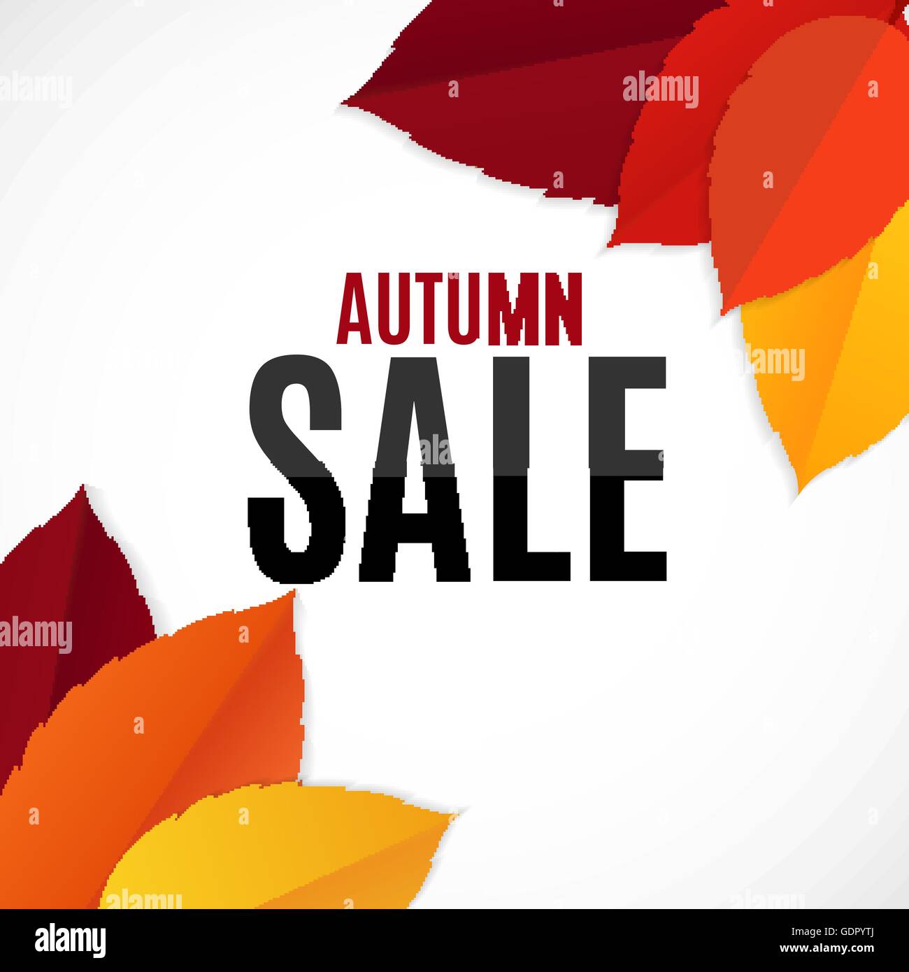 Autumn Leaves Sale Background Vector Illustration Stock Vector Image