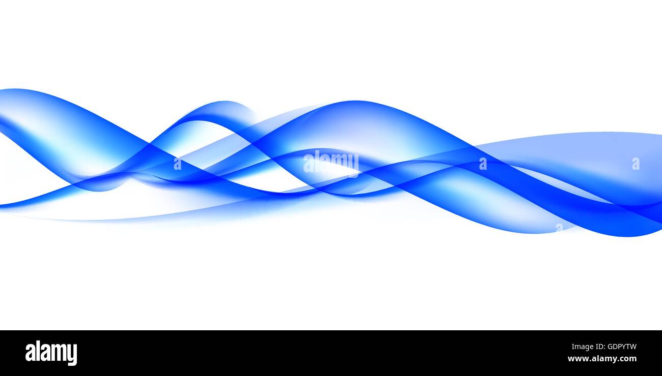 Abstract Blue Wave on White Background. Vector Illustration Stock ...