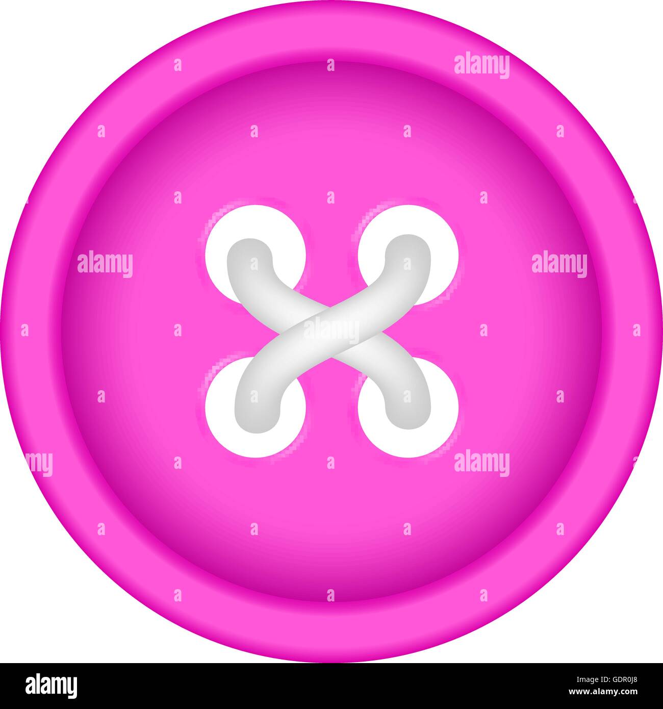Sewing button in pink design with sewing thread Stock Vector Image ...