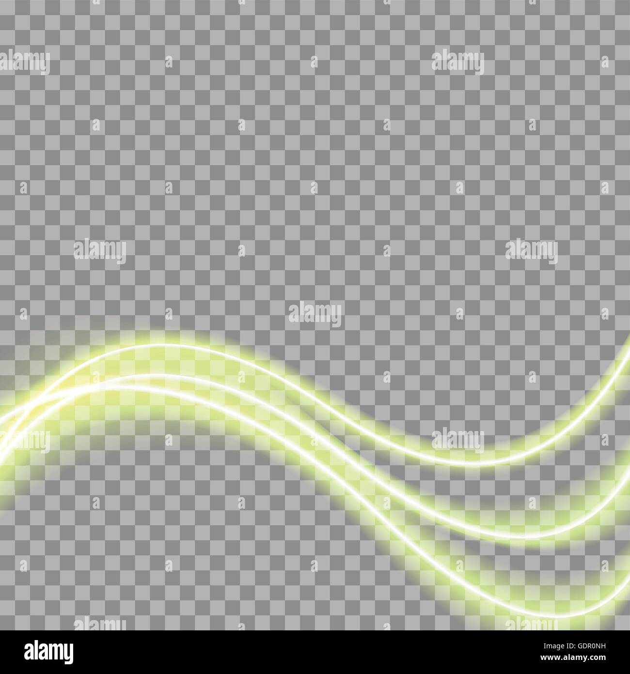 Abstract green neon light waves Stock Vector Images - Alamy