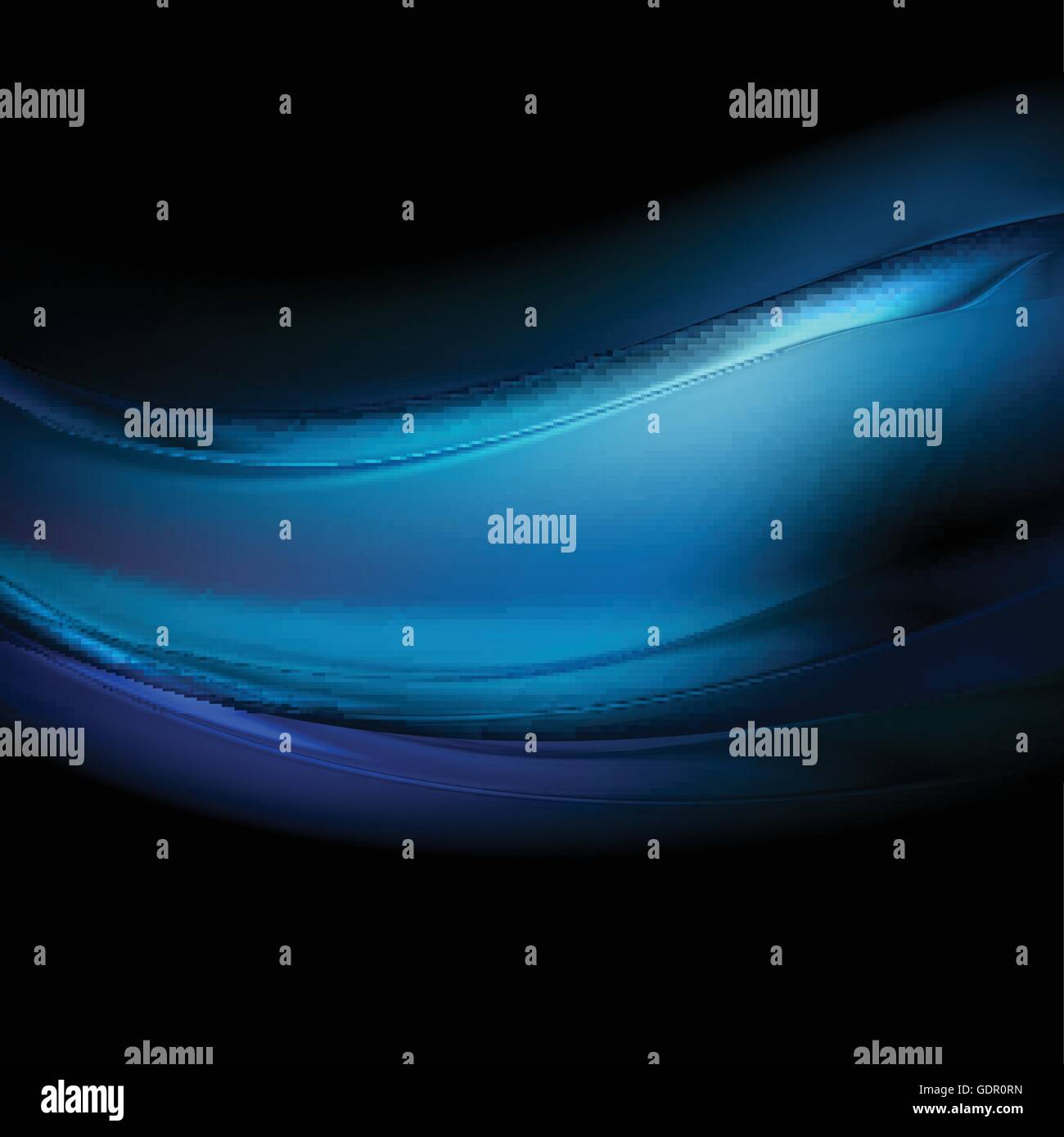 Dark blue smooth waves abstract background. Vector graphic design Stock ...