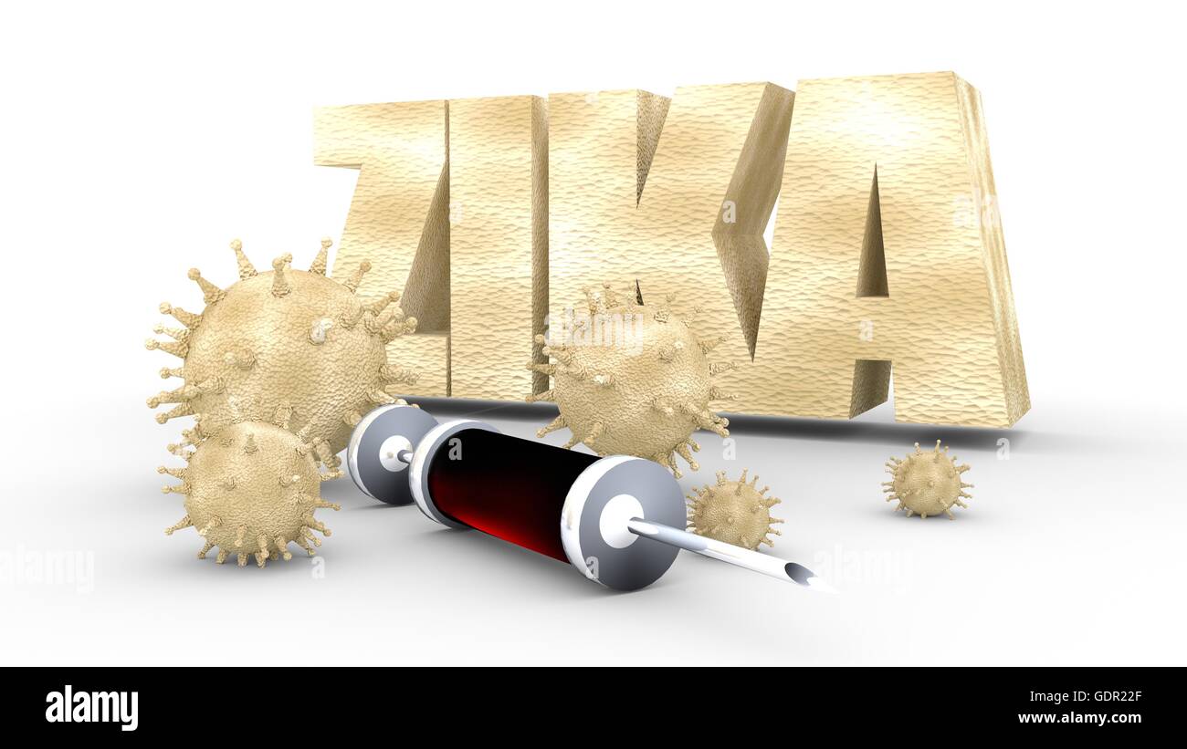 Zika desease, abstract virus models and syringe Stock Photo - Alamy