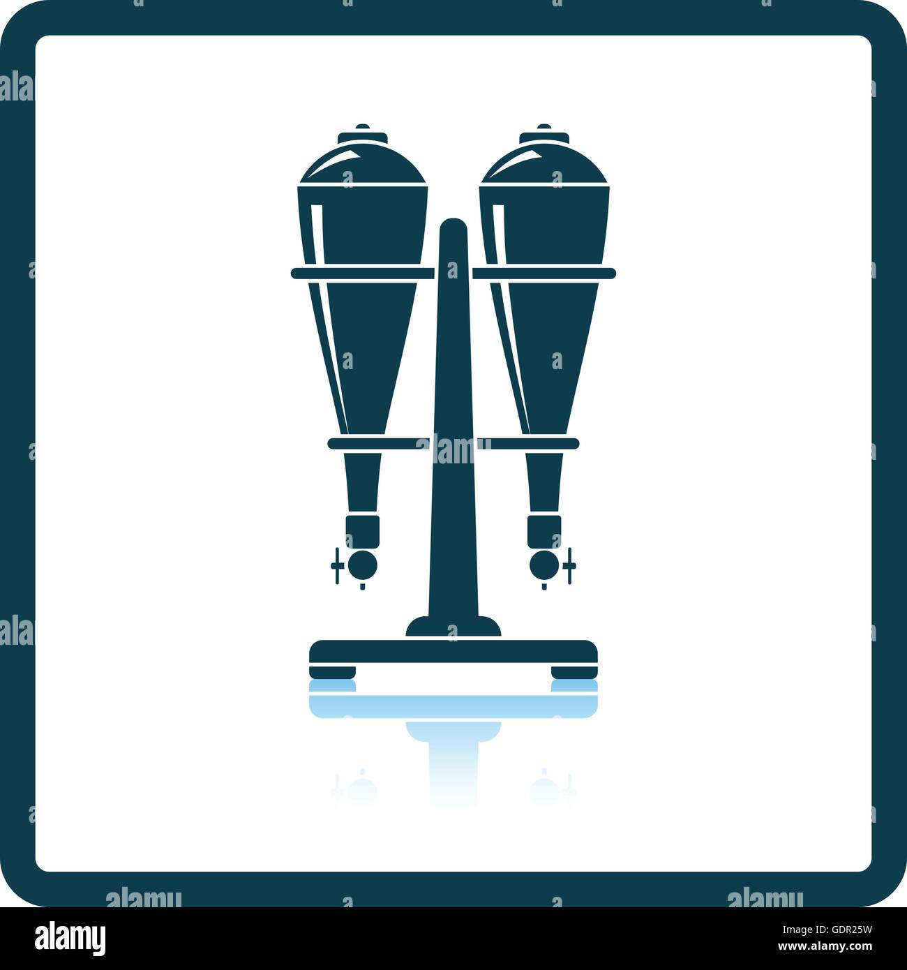 Soda siphon equipment icon. Shadow reflection design. Vector illustration. Stock Vector