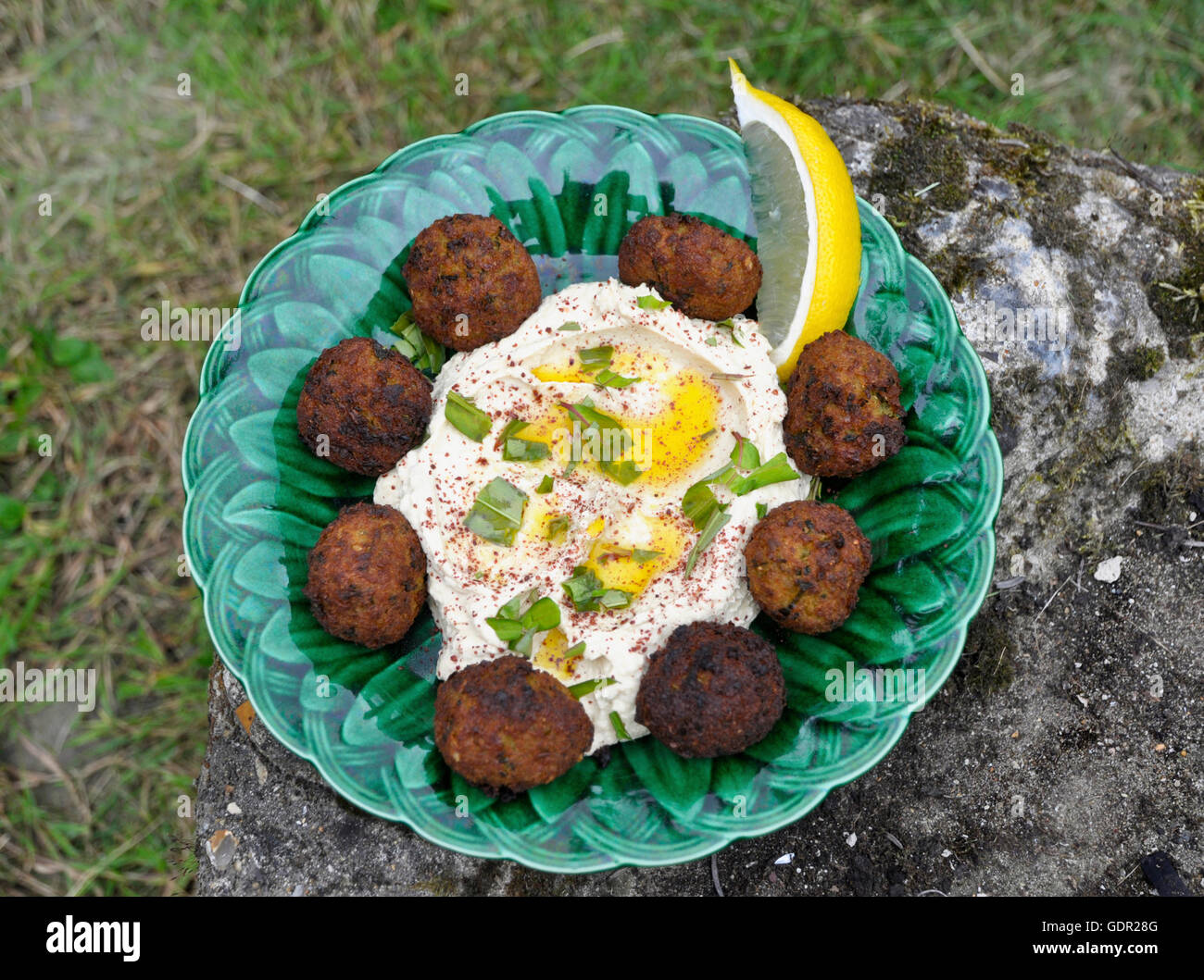 falafel and hummus Stock Photo Alamy
