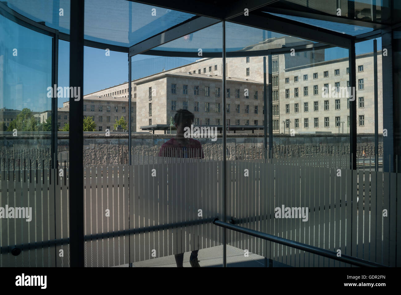 GERMANY, Berlin, June 8, 2016. The exhibition of the Topography of Terror, a historic documentation center in Berlin. Stock Photo