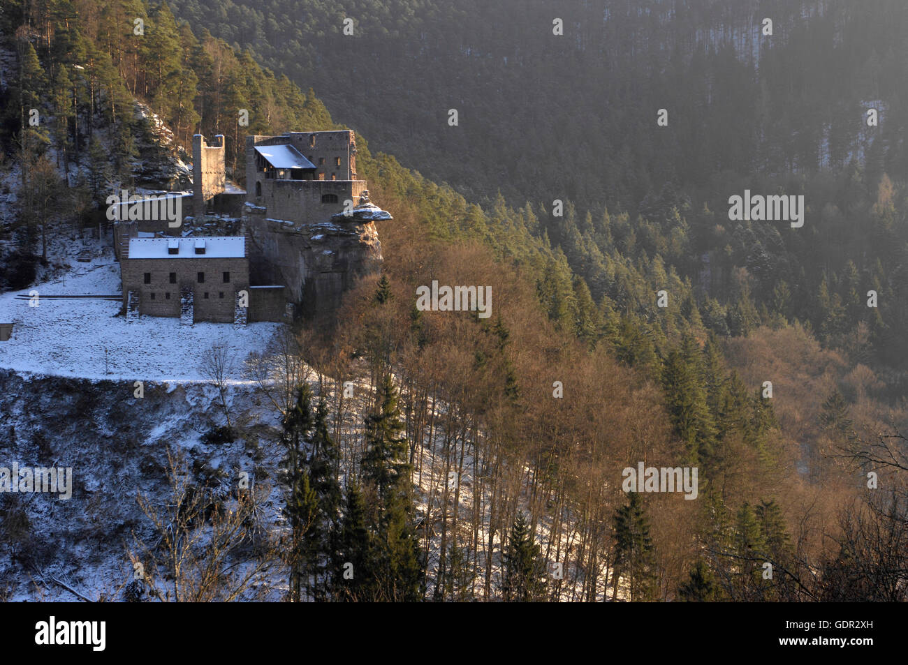geography / travel, Germany, Rhineland-Palatinate, Spangenberg Castle, Additional-Rights-Clearance-Info-Not-Available Stock Photo