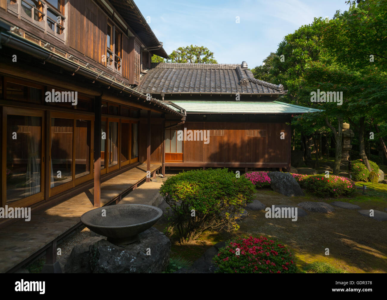Garden of kyu asakura traditional japanese house from taisho era, Kanto
