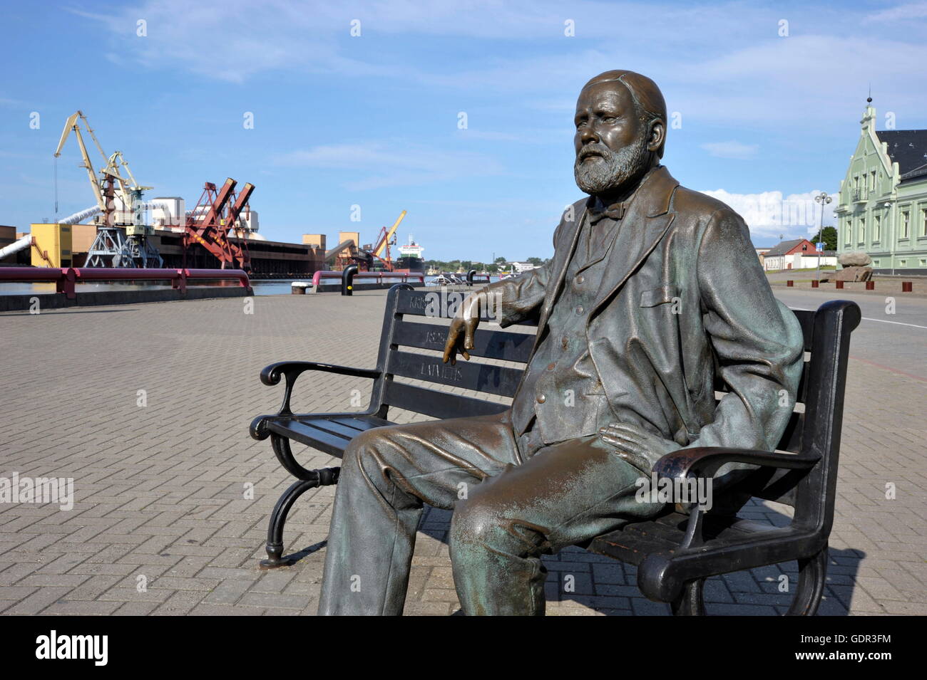 Geography Travel Latvia Ventspils Windau Harbour Monument Of geography-travel-latvia-ventspils-windau-harbour-monument-of
