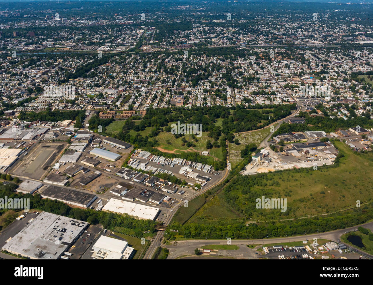 Newark, New Jersey, USA, Aerial View from Airplane, Housing, Suburbs