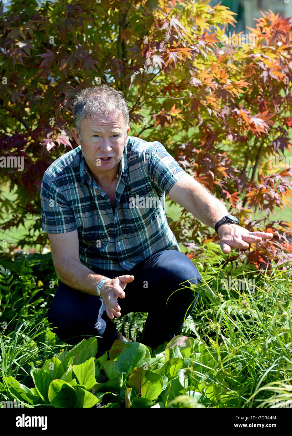 TV gardening presenter Toby Buckland at the Tatton RHS Flower Show, Cheshire, England. Stock Photo