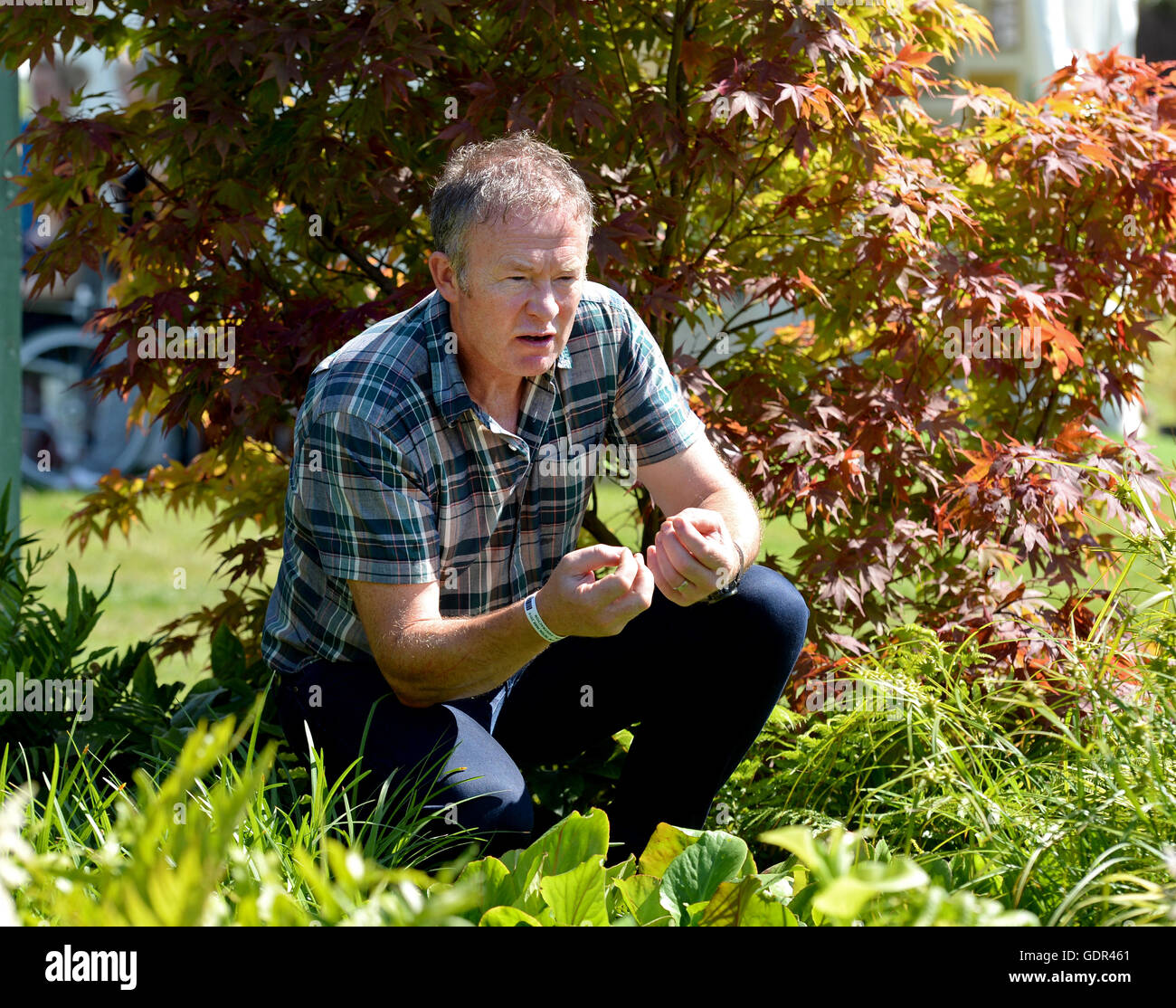 TV gardening presenter Toby Buckland at the Tatton RHS Flower Show, Cheshire, England. Stock Photo