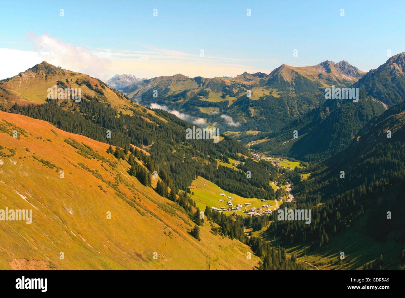 geography / travel, Austria, Vorarlberg, landscapes, Alps, Kleinwalsertal, Baad, Walmendinger Horn (mount), Additional-Rights-Clearance-Info-Not-Available Stock Photo