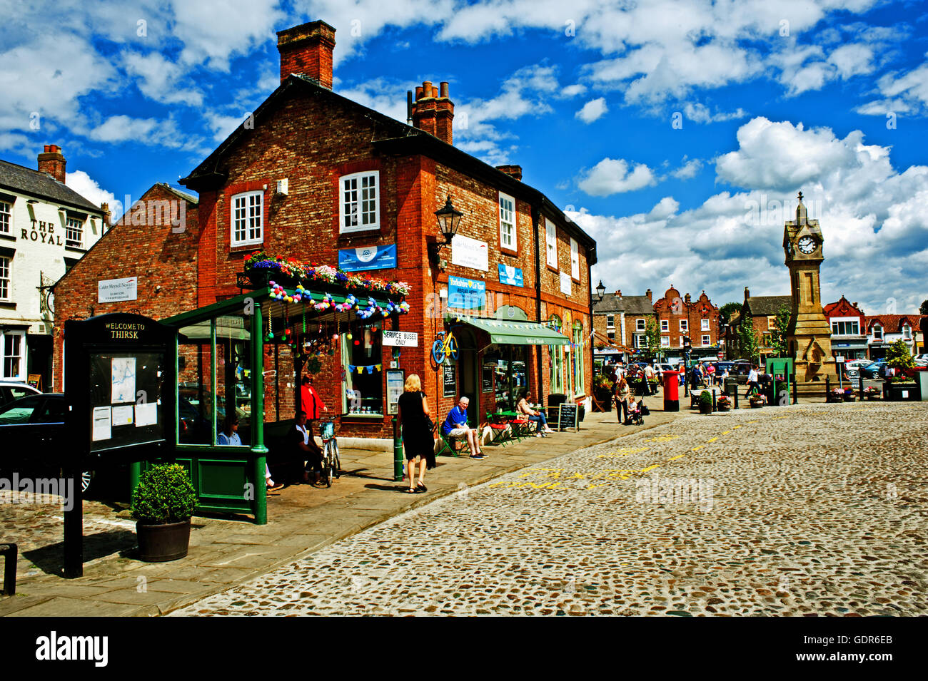 Town Centre, Thirsk, Yorkshire Stock Photo Alamy