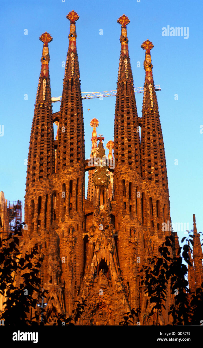 Barcelona, La Sagrada Familia Nativity façade Stock Photo Alamy